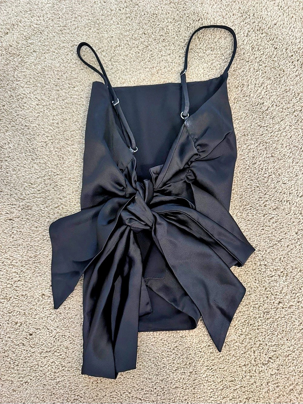 Zara Black Bow Camisole Size Medium Like New
